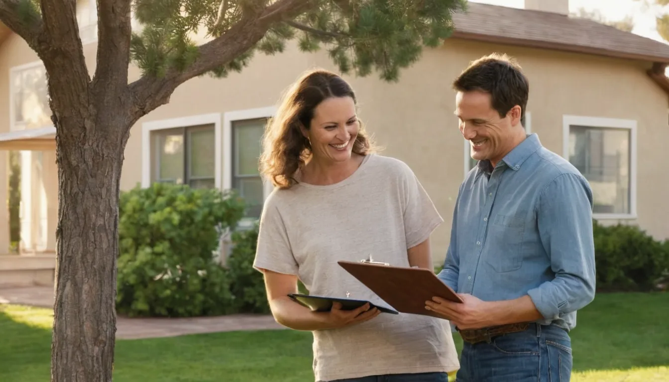 A homeowner talking with a local tree provider in the Salt Lake City area about a quote